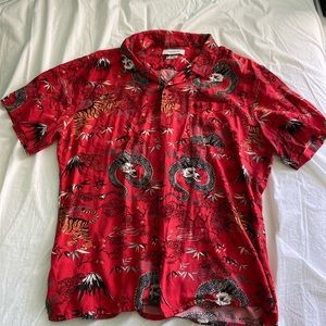 red urban outfitters button up